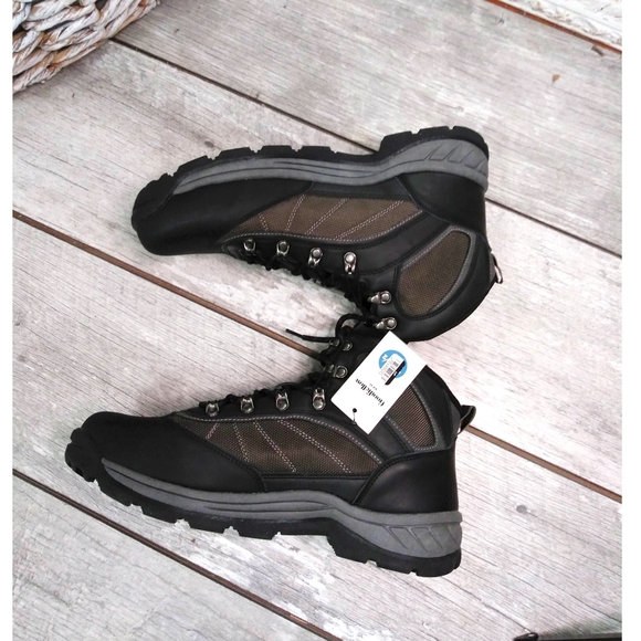 **SOLD*** MARCEL BLK/GRAY HIKING BOOTS - Picture 3 of 7